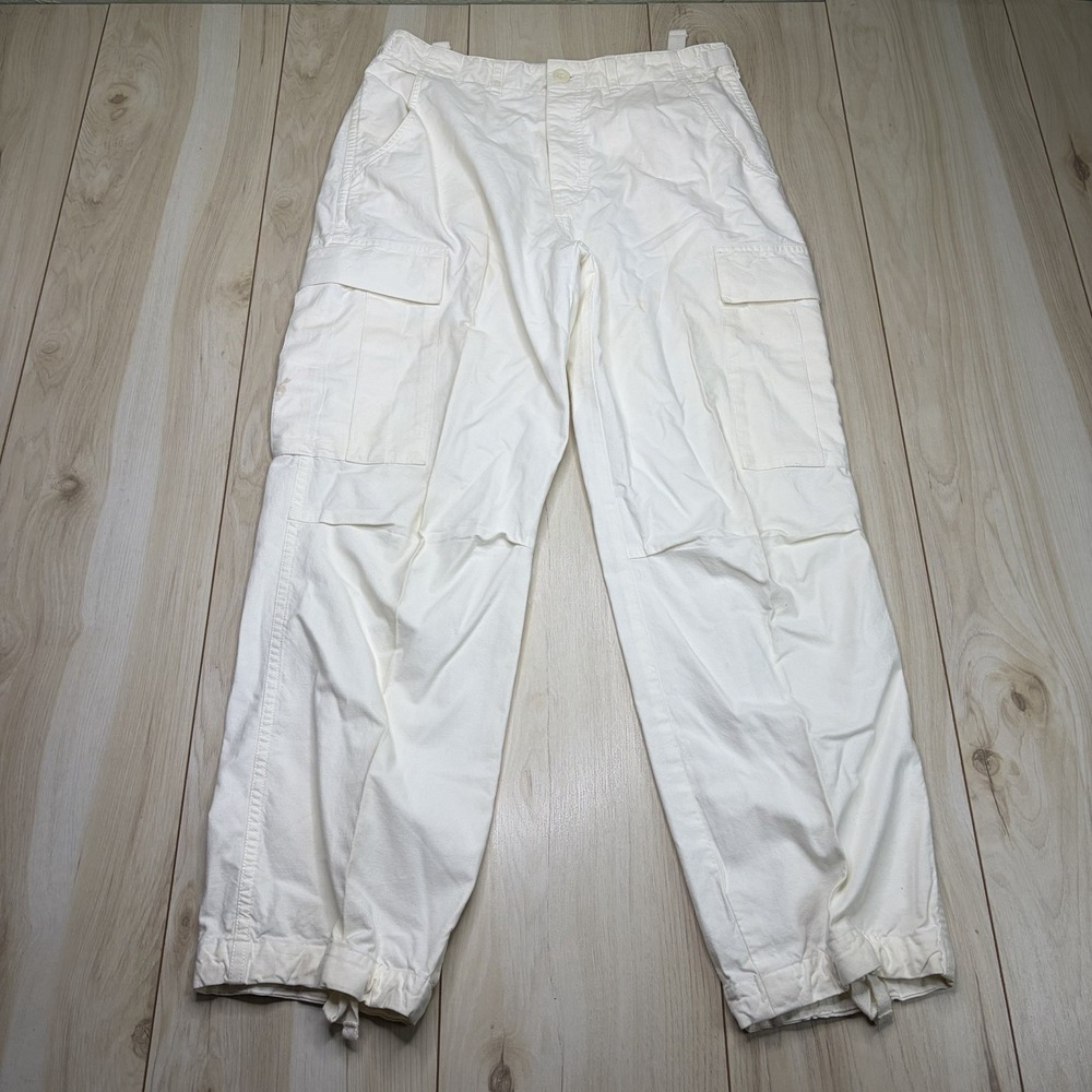 Vtg Banana Republic Cargo Pants Mens Size 32 Off White Pockets Mill Valley CA - Picture 2 of 13